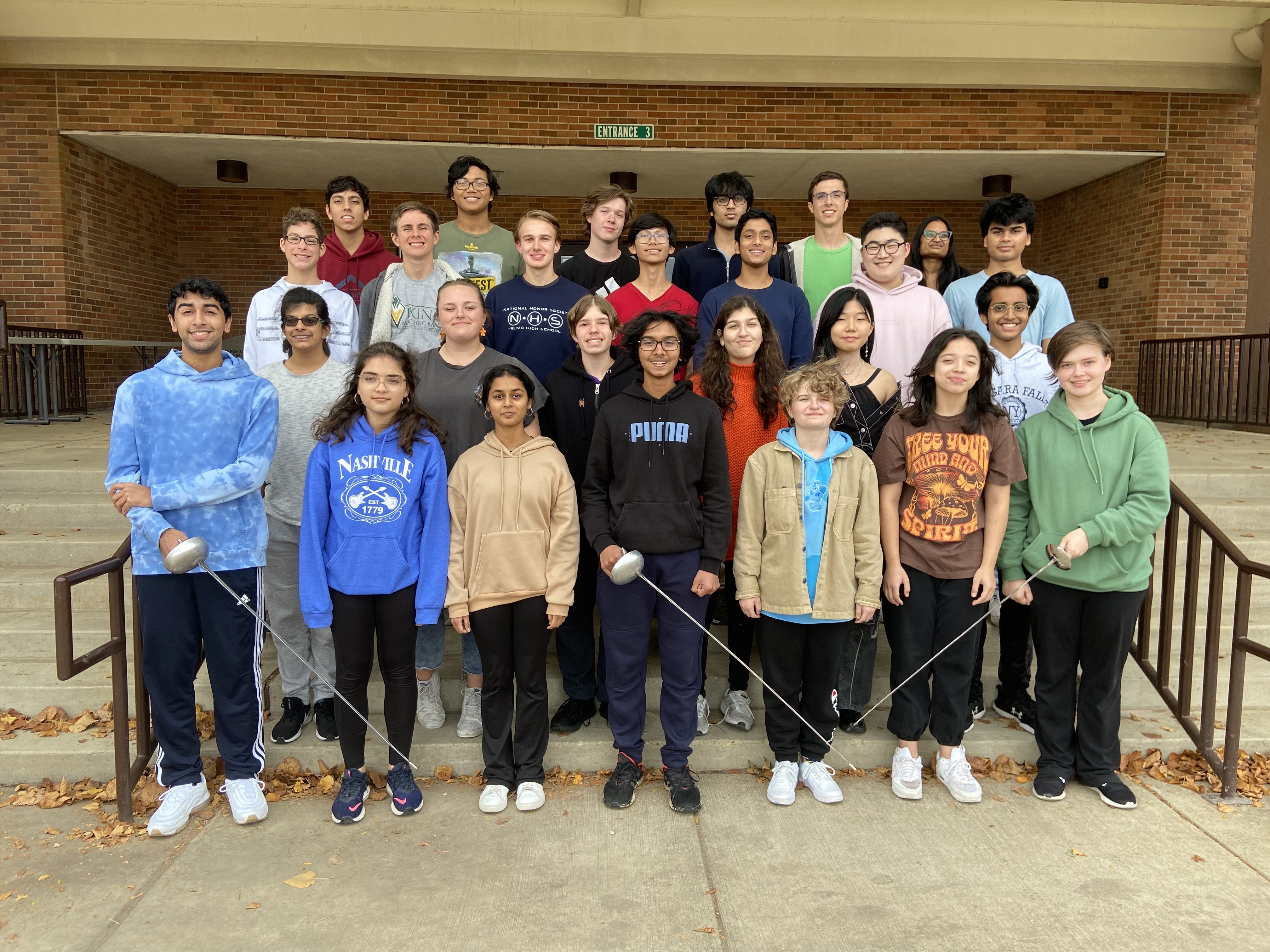 Fremd High School Fencing Club Team Picture Oct 2022